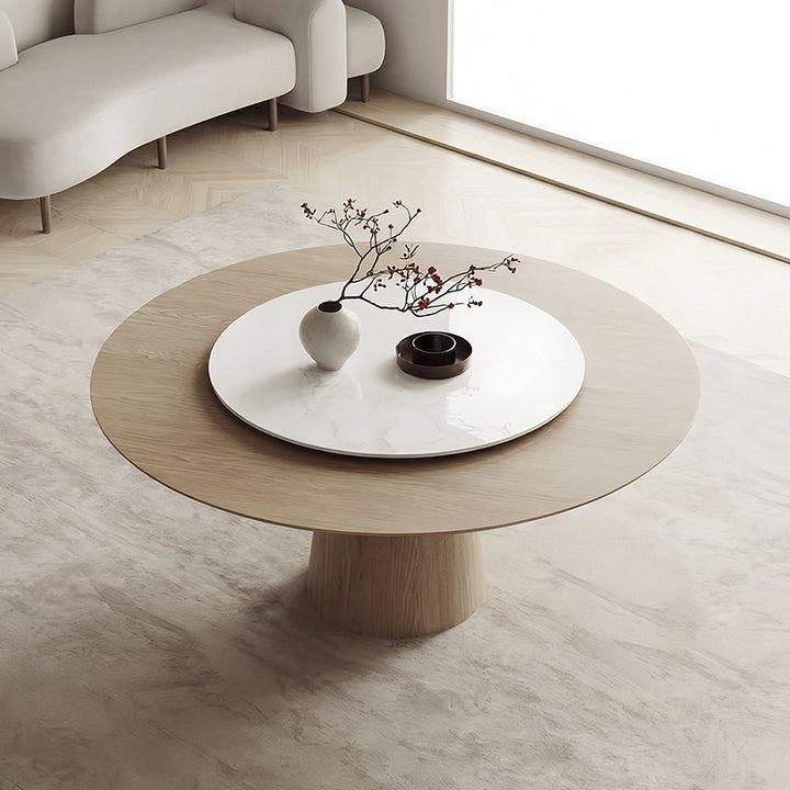 【ダイニングテーブル】シンプル 高級感 ラウンドテーブル