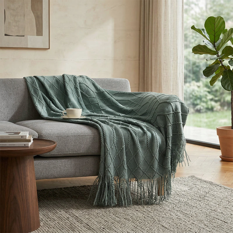 【ブランケット】 北欧風 シンプル立体模様 おしゃれ