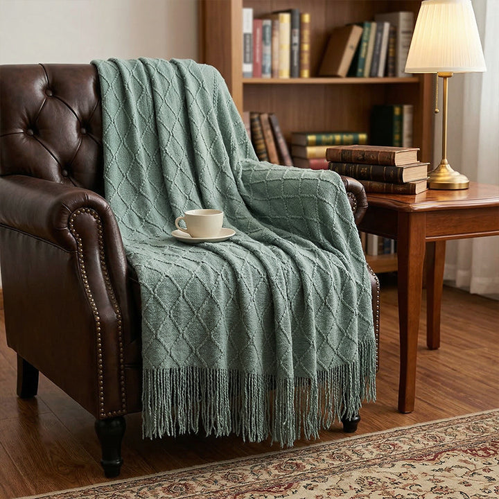 【ブランケット】 北欧風 シンプル立体模様 おしゃれ