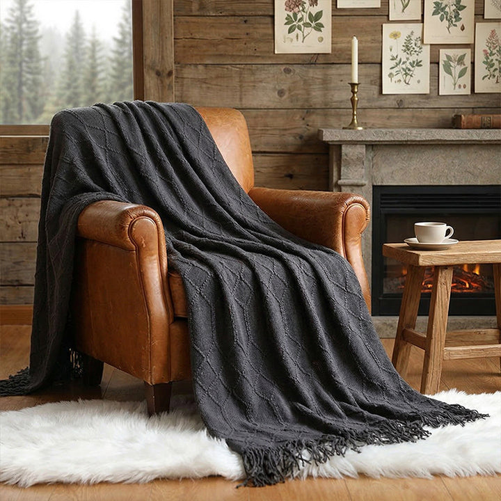 【ブランケット】 北欧風 シンプル立体模様 おしゃれ