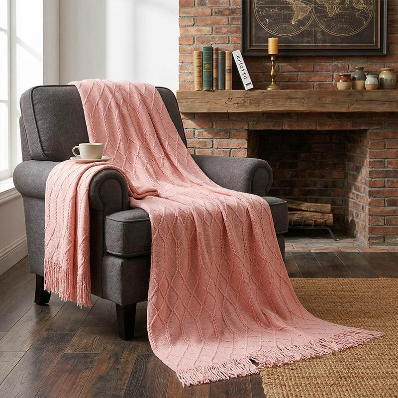 【ブランケット】 北欧風 シンプル立体模様 おしゃれ