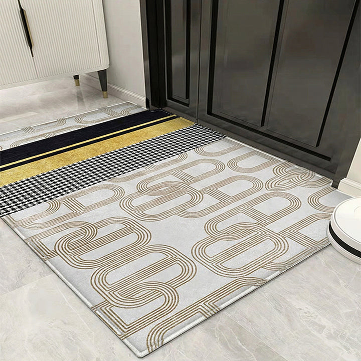 【玄関マット 】高級感モダン 縞柄 選べる4種 カーペット