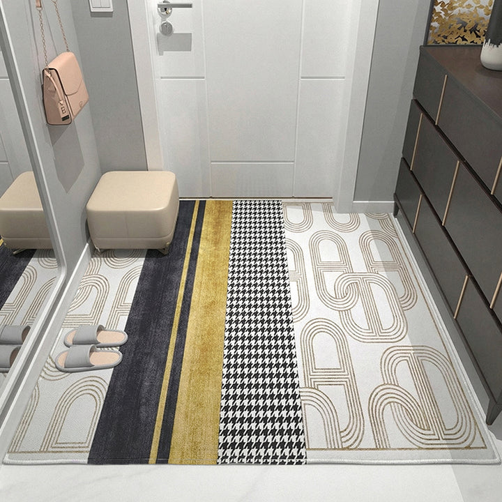 【玄関マット 】高級感モダン 縞柄 選べる4種 カーペット