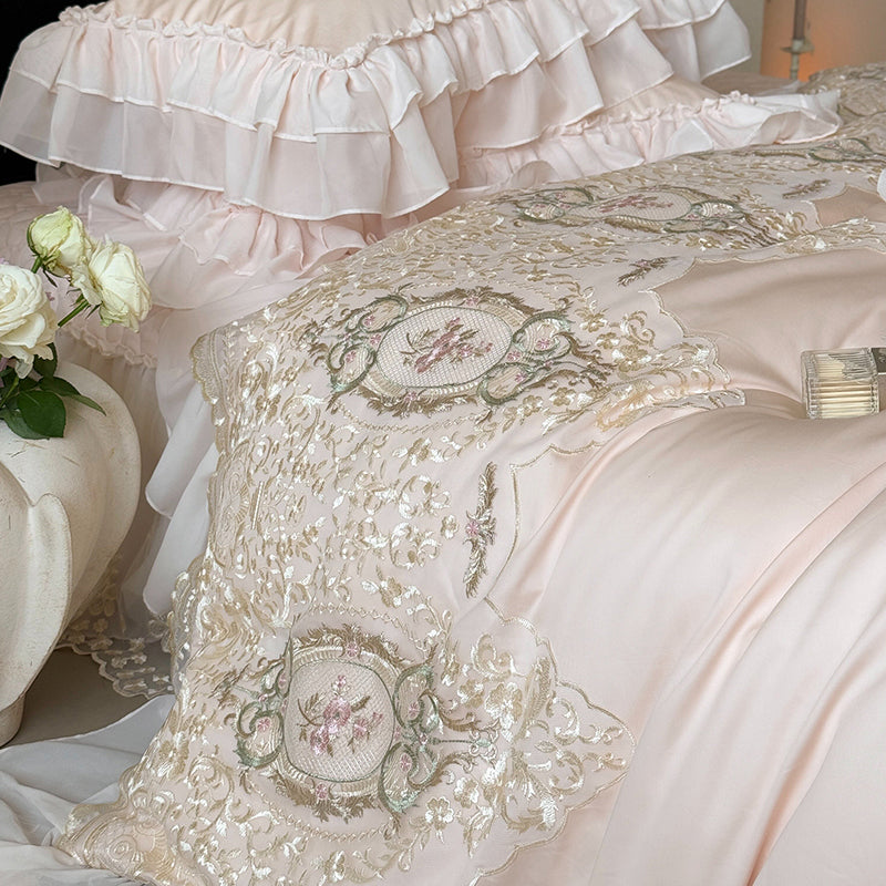 【寝具セット】ロングステープルコットン100％ ベッドリネン 高級感 肌触り ツルツル 肌 4点セット