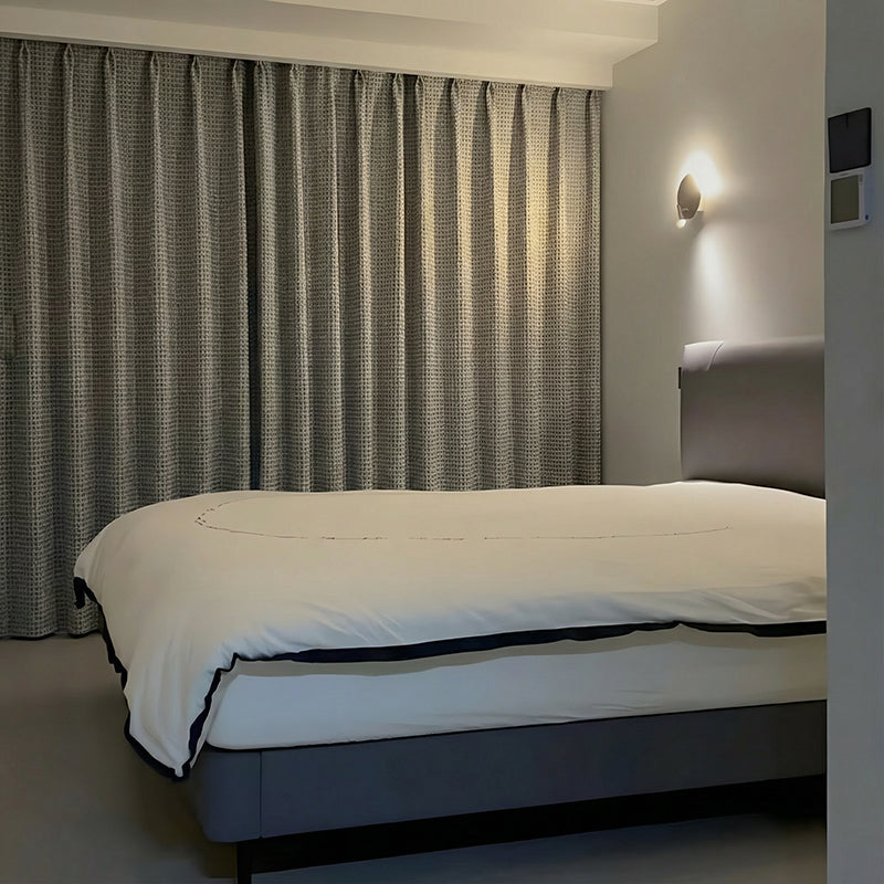 【ドレープカーテン】遮光3級 ミニチェック  柔らかな風合い