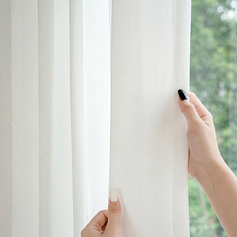 【レースカーテン】ジャガード織 光ゆらぎ エレガント
