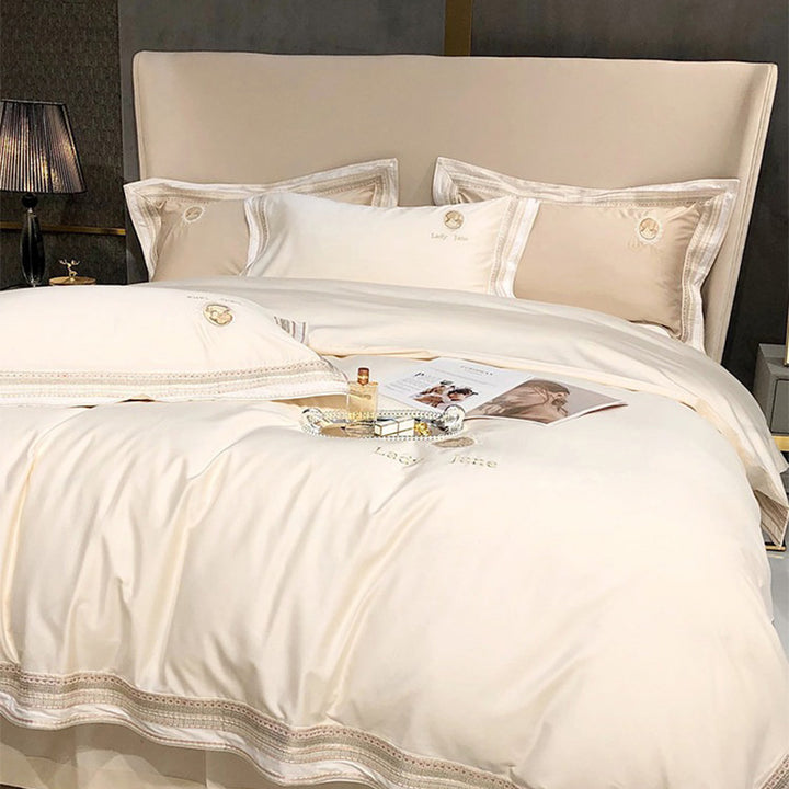 【寝具セット】ロングステープルコットン100％ ヨーロッパ風 エレガント 肌に優しい 刺繍デザイン ベット用品