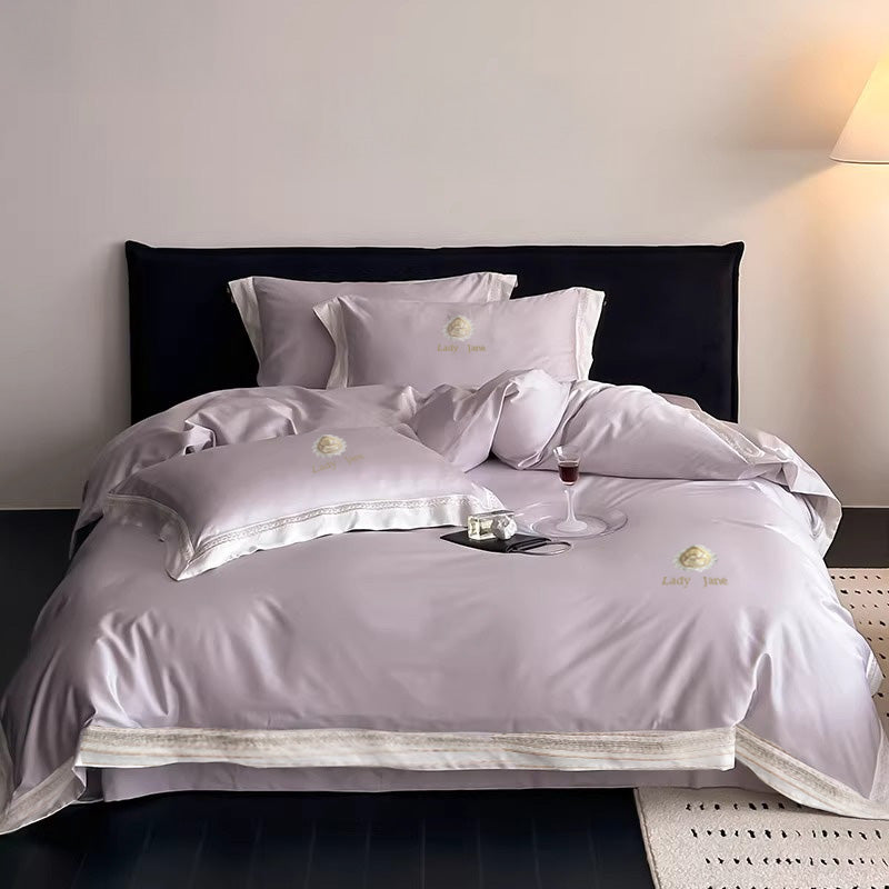【寝具セット】ロングステープルコットン100％ ヨーロッパ風 エレガント 肌に優しい 刺繍デザイン ベット用品