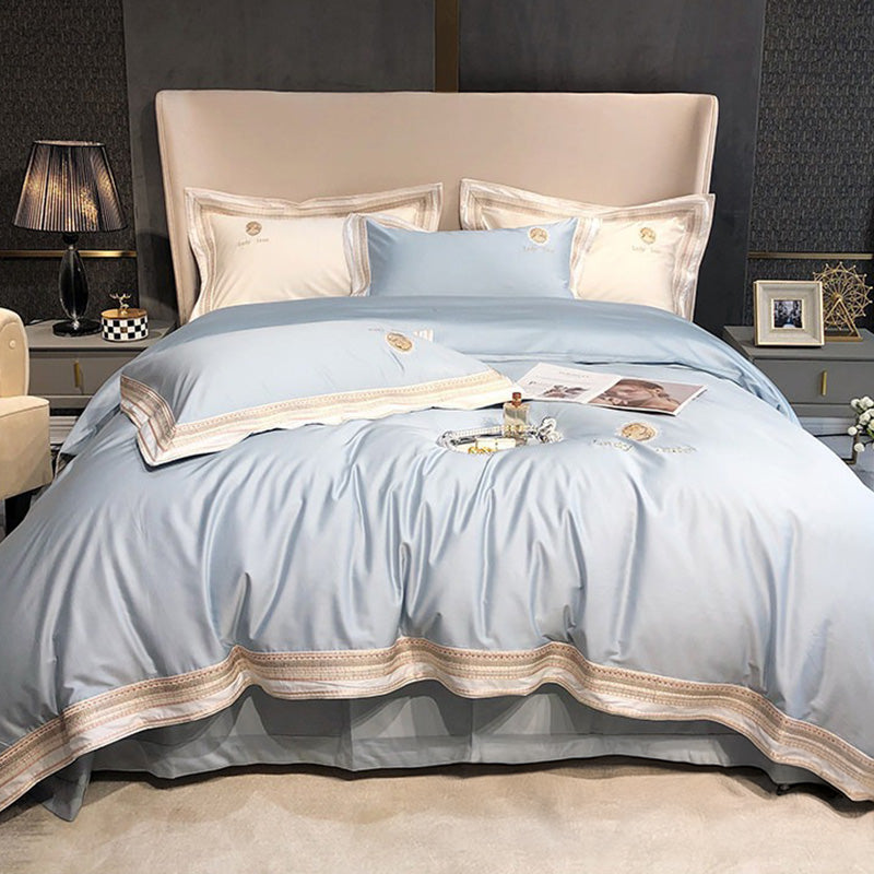 【寝具セット】ロングステープルコットン100％ ヨーロッパ風 エレガント 肌に優しい 刺繍デザイン ベット用品