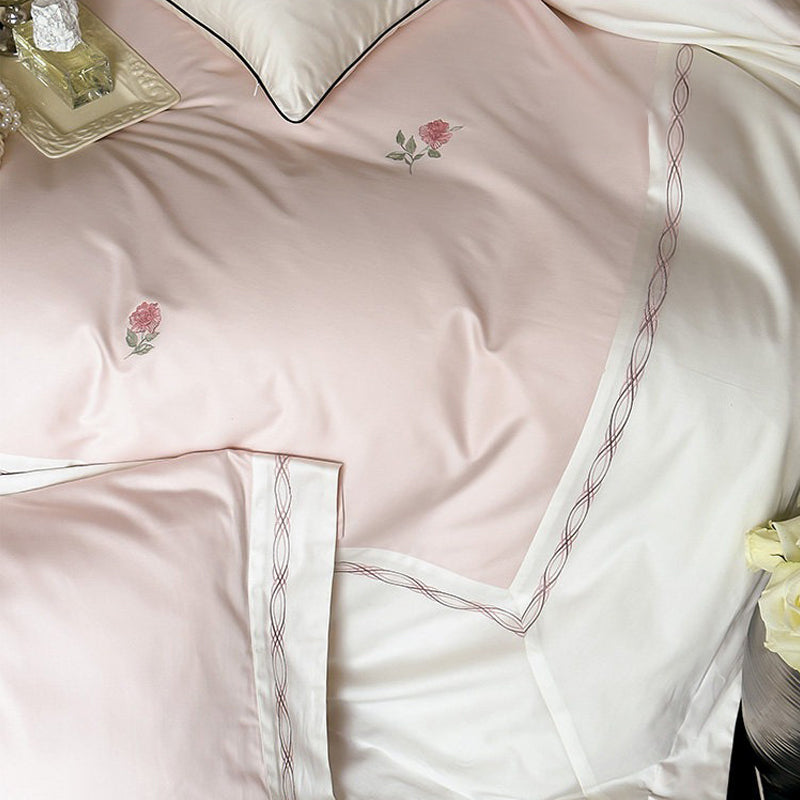 【寝具セット】刺繍 おしゃれ 4点セット