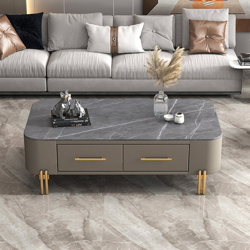 グレー マーブル調 センターテーブル 引き出し付き 暮らしのデザイン グレー マーブル調 センターテーブル 引き出し付き 暮らしの