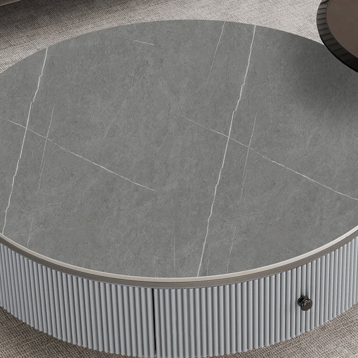 【ローテーブル】高級感 マーブル柄 イタリア風 セラミック天板テーブルの細部画像 100日間返品交換保証制度