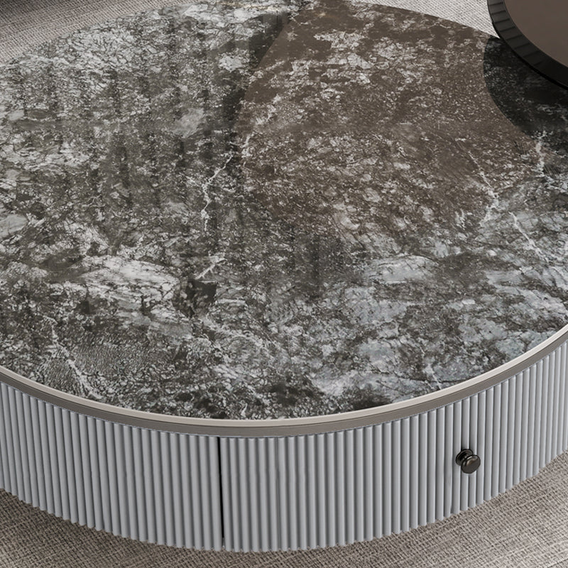 【ローテーブル】高級感 マーブル柄 イタリア風 低いテーブルの細部画像 100日間返品交換保証制度