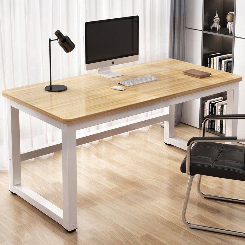 【デスク】テーブル おしゃれ シンプルなデスク 腿部ホワイト 天板色ナチュラル