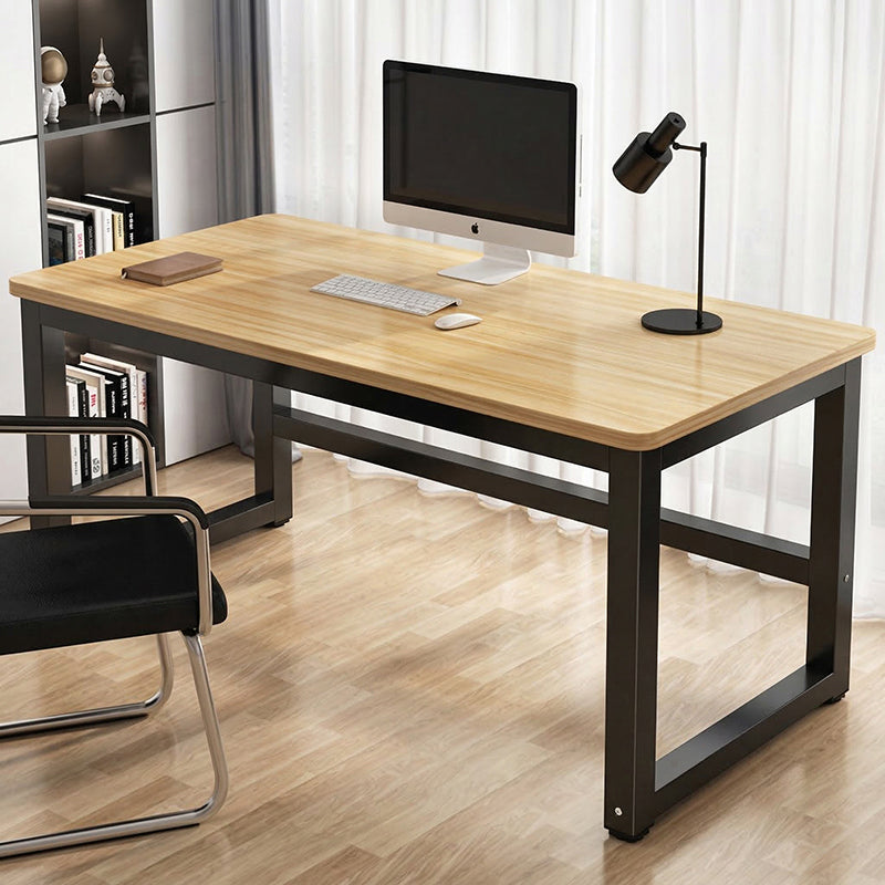 【デスク】テーブル おしゃれ シンプルなデスク 腿部ブロック 天板色ナチュラル