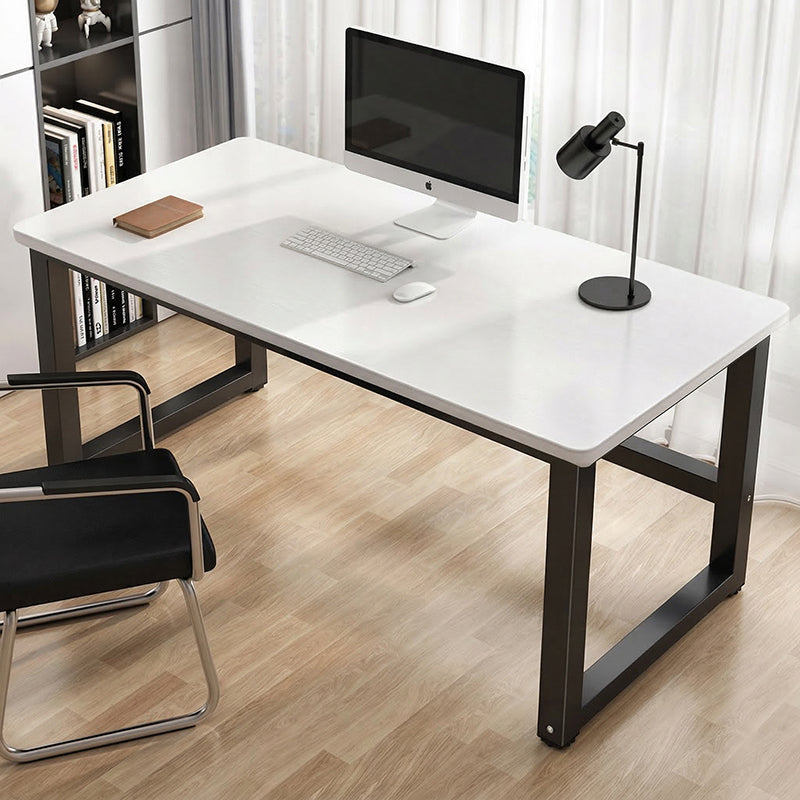 【デスク】テーブル おしゃれ シンプルなデスク 腿部ブロック 天板色ホワイト