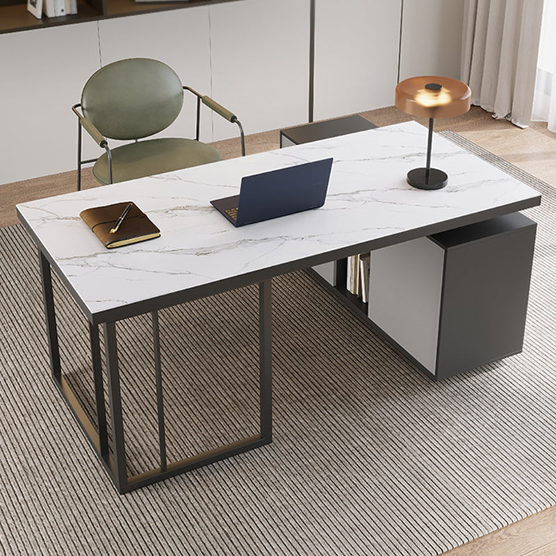 【デスク】オフィス 高級感 伸縮式テーブル