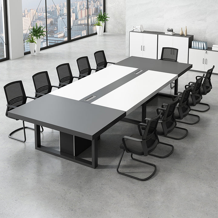 会議用テーブル　モダン風　ビジネス(テーブル、椅子X11、ホワイトセット) ※100日間返品交換保証