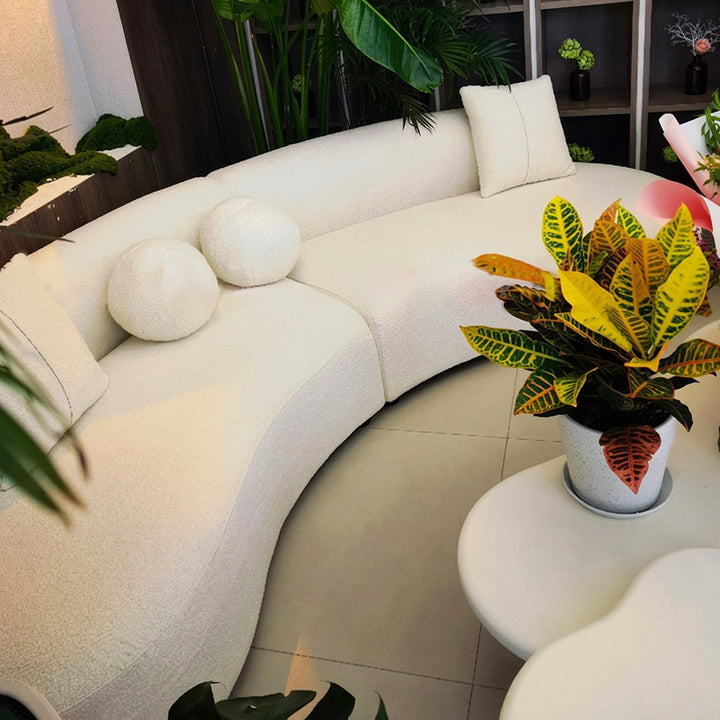 【ソファ】シンプルミルク色 1/2/3/4人掛け