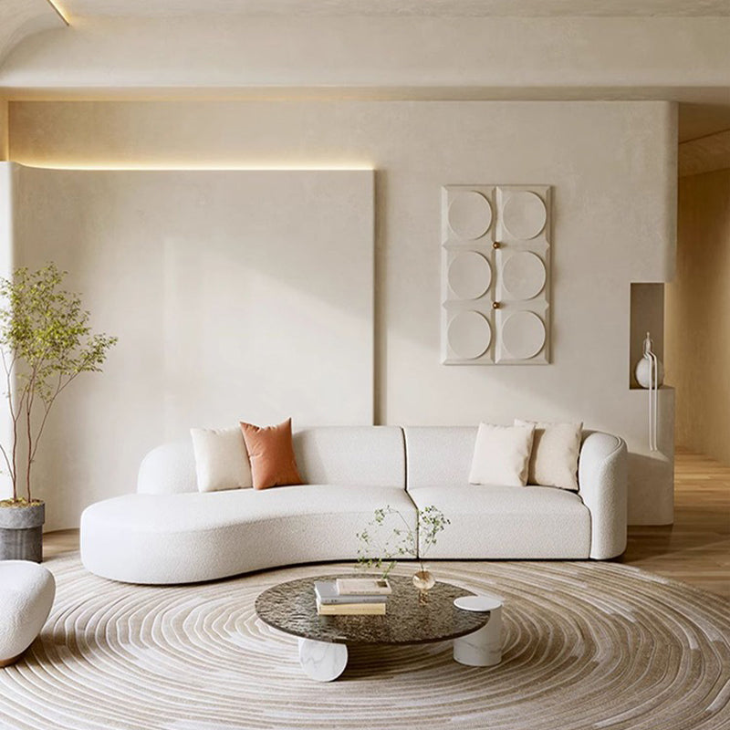 INDOORPLUS公式 | ソファ 弦月カーブ ロマンチックデザイン スエード