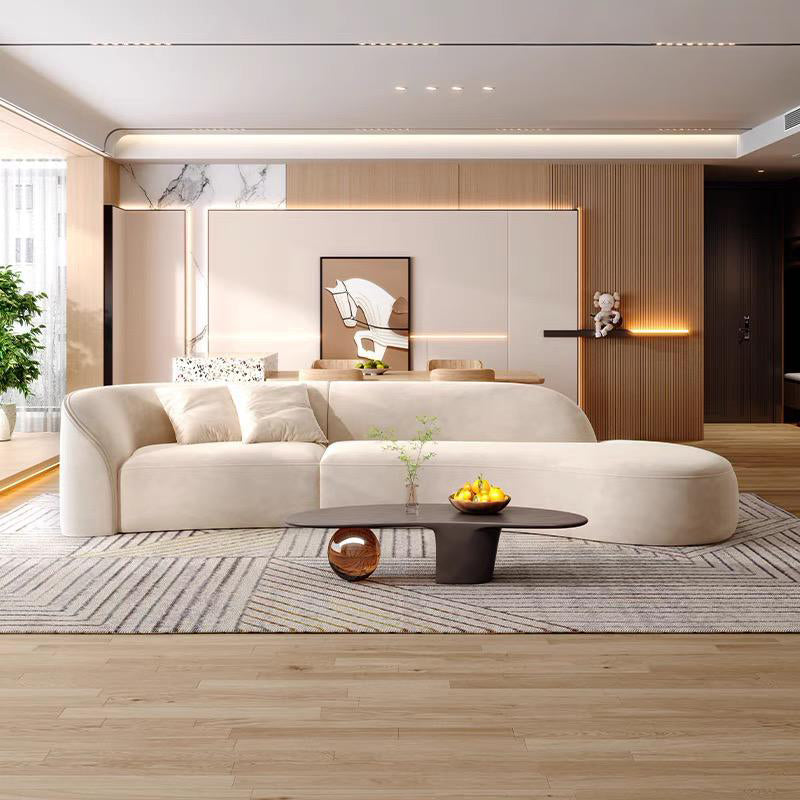 INDOORPLUS公式 | ソファ 弦月カーブ ロマンチックデザイン スエード