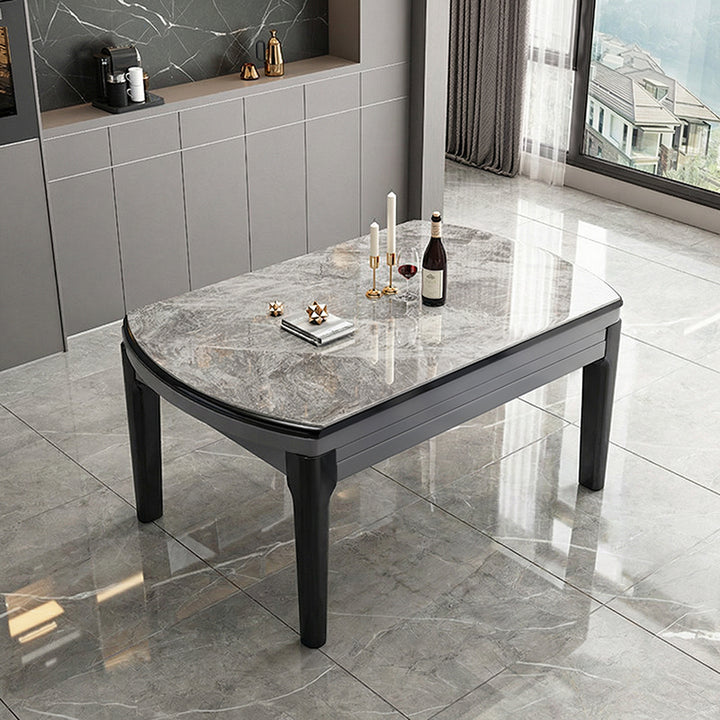 【ダイニングテーブル】 高級感 伸長式 天板厚み選べる　