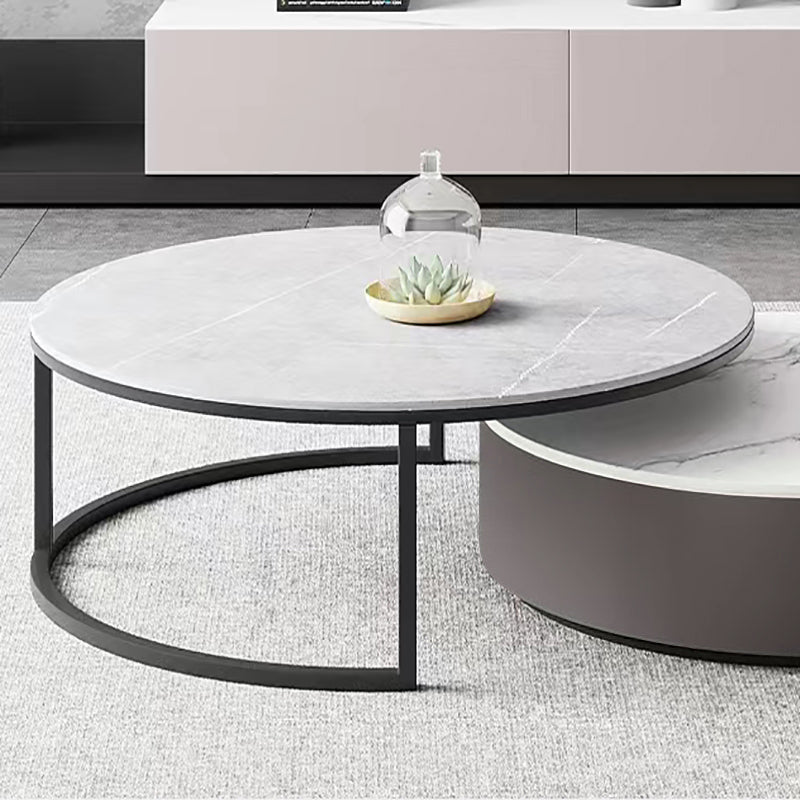 【ローテーブル】グレー系ラウンド