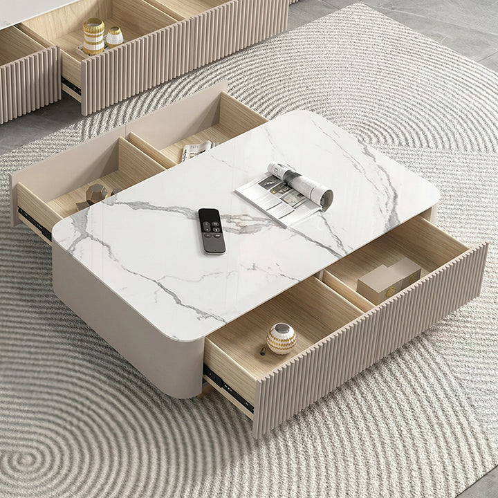 【ローテーブル】マーブル柄 繊細なデザイン 選べる2色