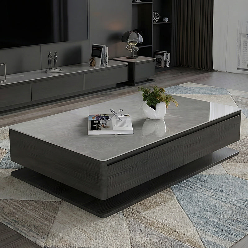 INDOORPLUS公式/ローテーブル マーブル グレー モダン デザイン性