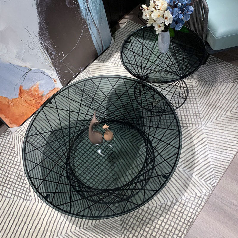 INDOORPLUS公式 | ローテーブル 強化ガラス 幾何学 モダン