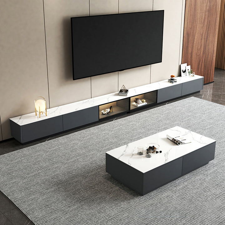 【テレビ台】マーブル柄テレビボード 選べる2色