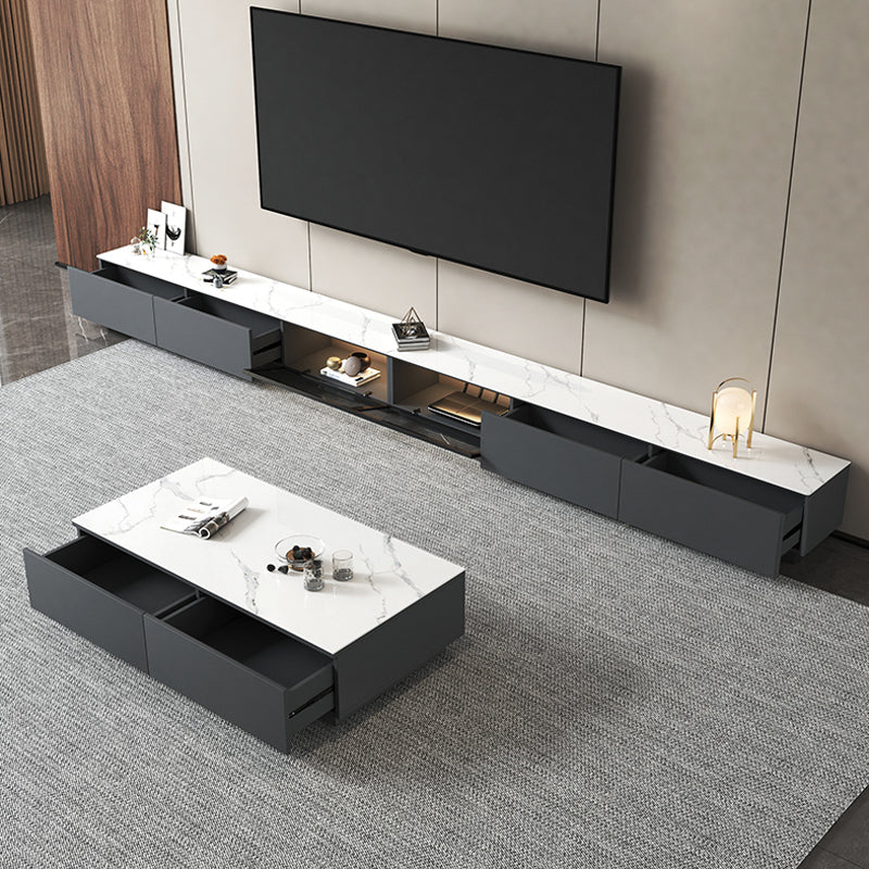 【テレビ台】マーブル柄テレビボード 選べる2色