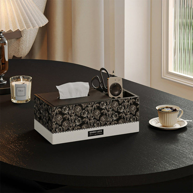 【ティッシュケース】レザー調 高級感 お手入れ簡単