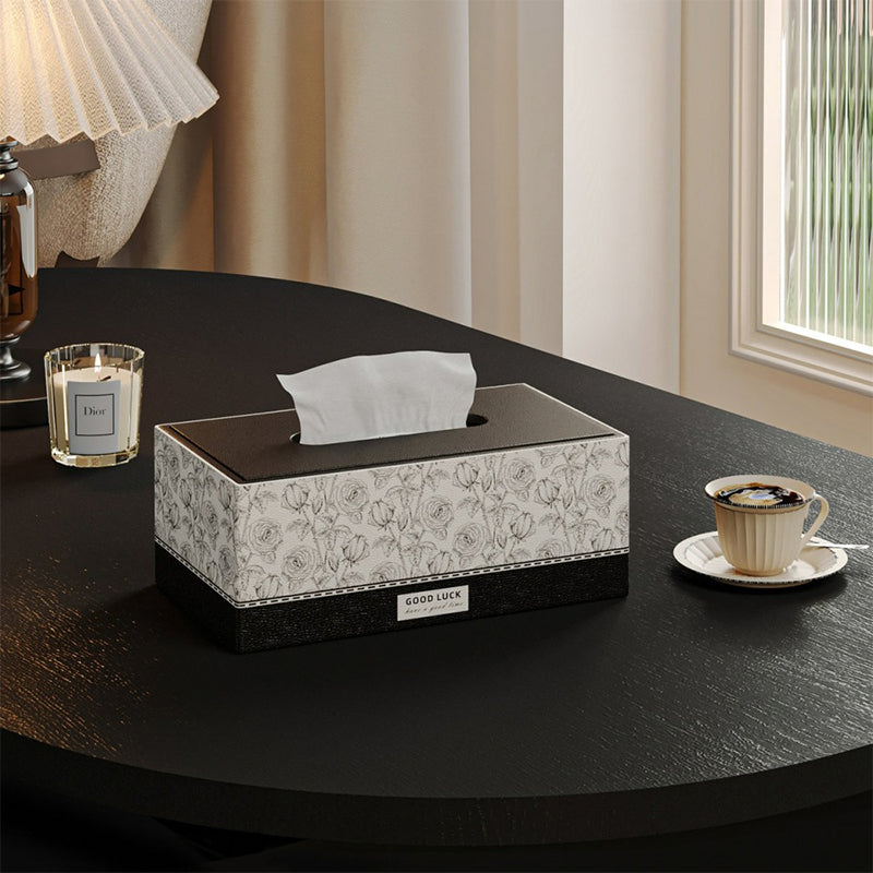 【ティッシュケース】レザー調 高級感 お手入れ簡単