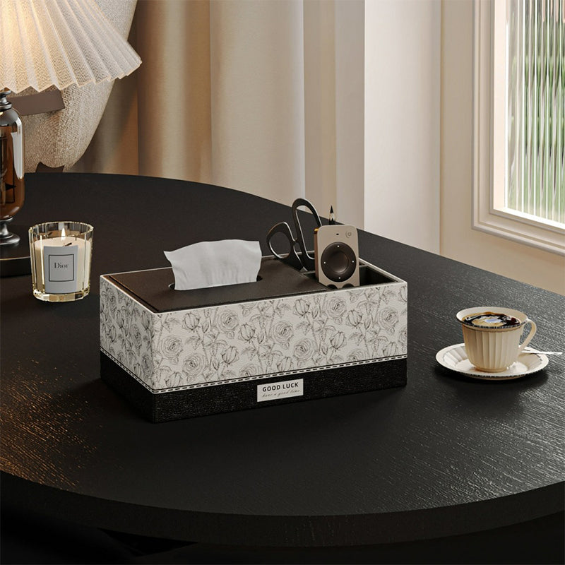 【ティッシュケース】レザー調 高級感 お手入れ簡単