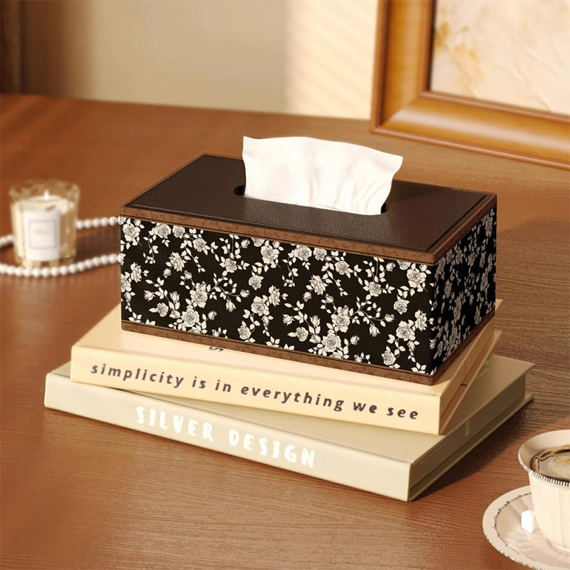 【ティッシュケース】レザー調 高級感 お手入れ簡単