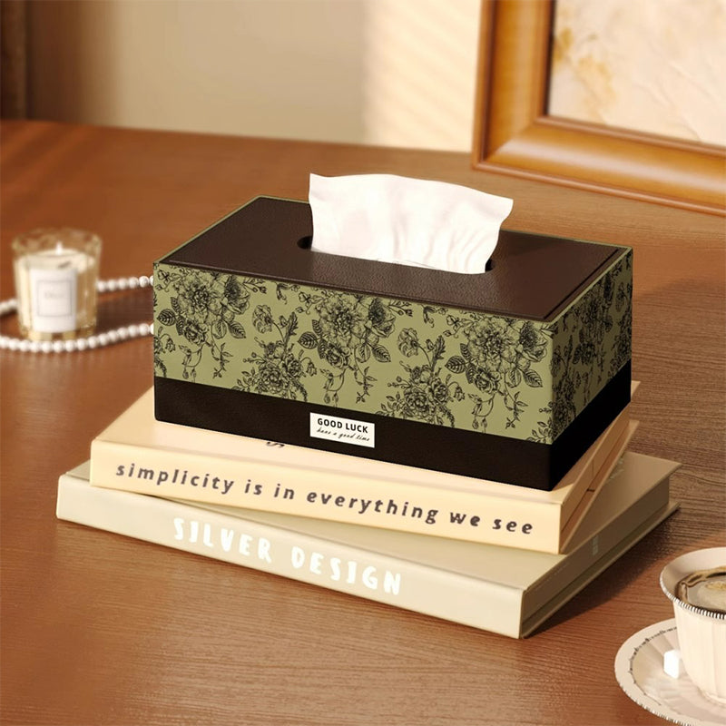 【ティッシュケース】レザー調 高級感 お手入れ簡単