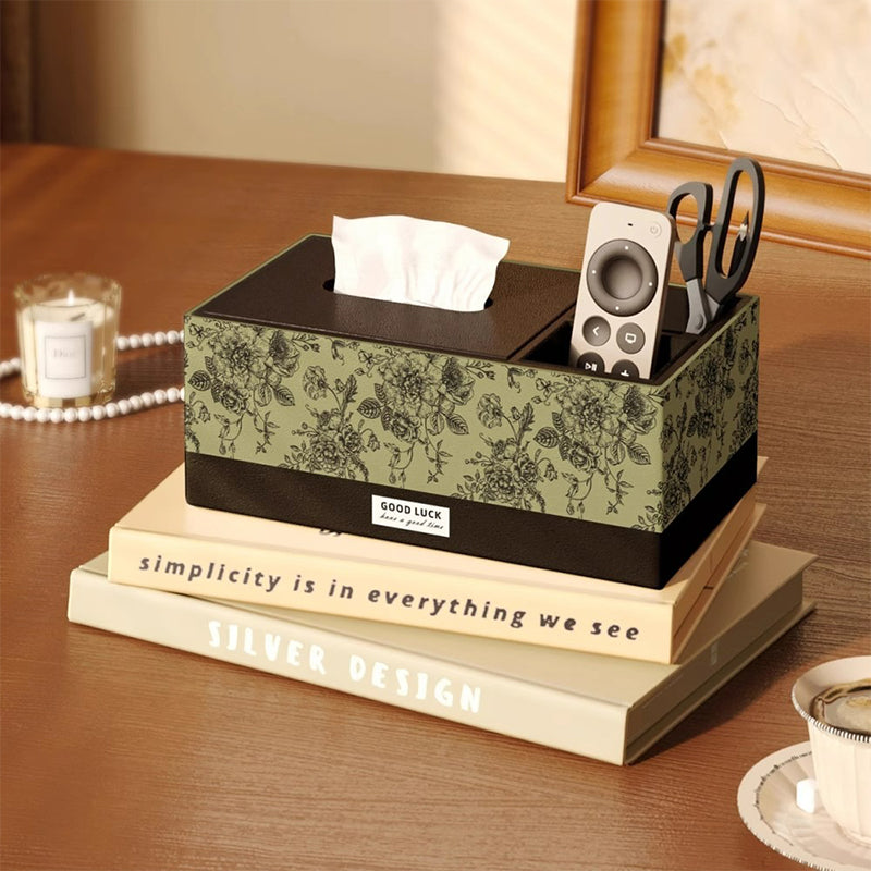 【ティッシュケース】レザー調 高級感 お手入れ簡単