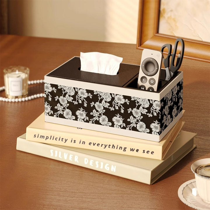 【ティッシュケース】レザー調 高級感 お手入れ簡単