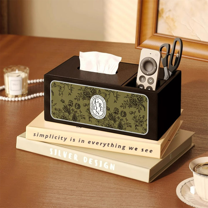 【ティッシュケース】レザー調 高級感 お手入れ簡単