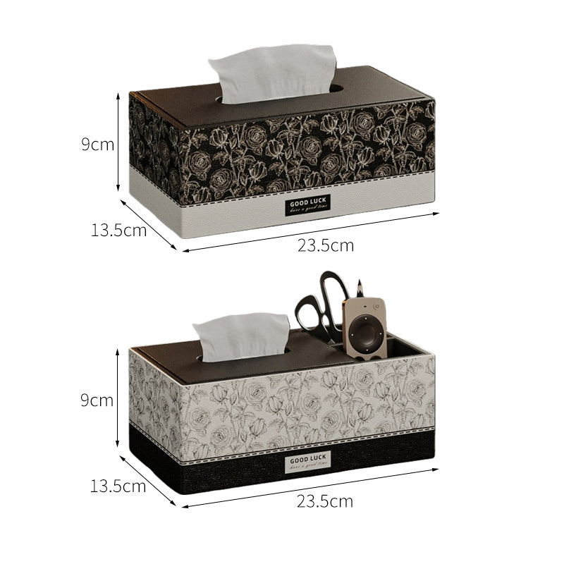【ティッシュケース】レザー調 高級感 お手入れ簡単