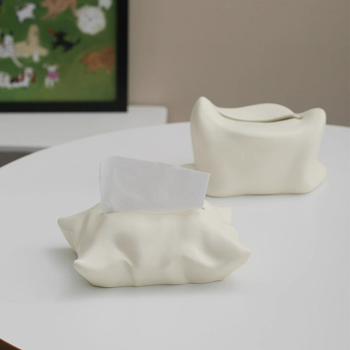 【ティッシュケース】セラミック 上品 安定感