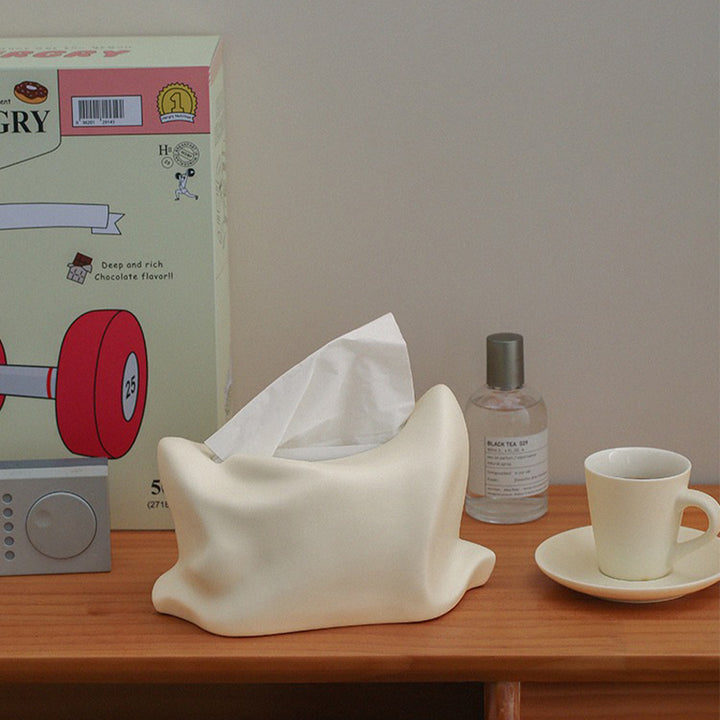 【ティッシュケース】セラミック 上品 安定感