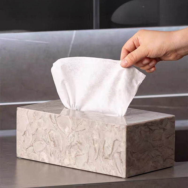 【ティッシュケース】大理石 ラグジュアリー 防湿