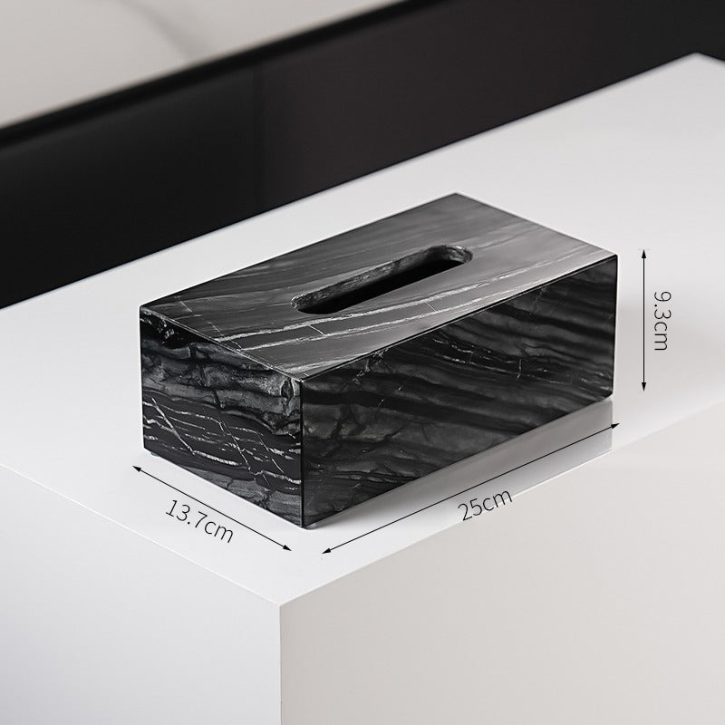 【ティッシュケース】大理石 ラグジュアリー 防湿