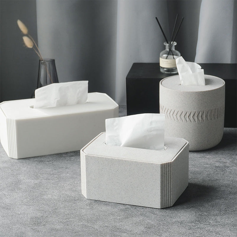 【ティッシュケース】マット質感 ミニマル 重厚