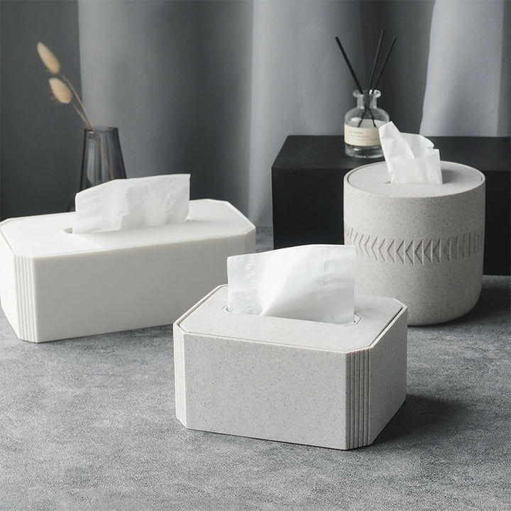 【ティッシュケース】マット質感 ミニマル 重厚