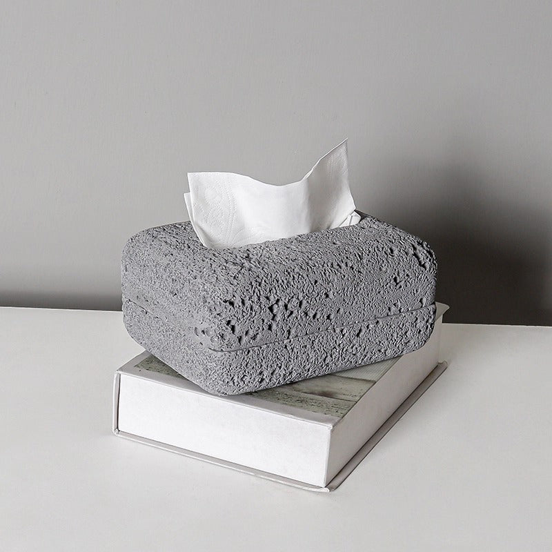 【ティッシュケース】コンクリート インダストリアル 耐水性