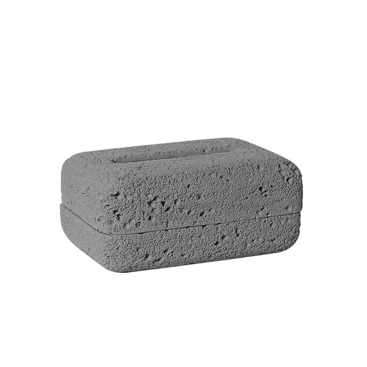 【ティッシュケース】コンクリート インダストリアル 耐水性