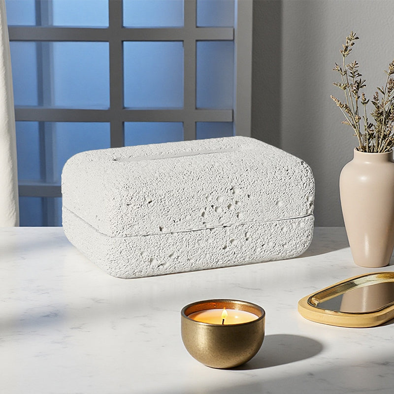 【ティッシュケース】コンクリート インダストリアル 耐水性